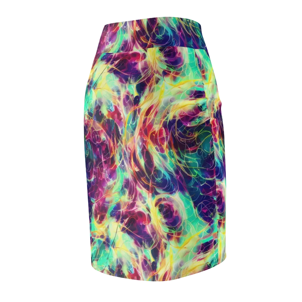 Velvet Radiance on Pencil Skirt — Back Side