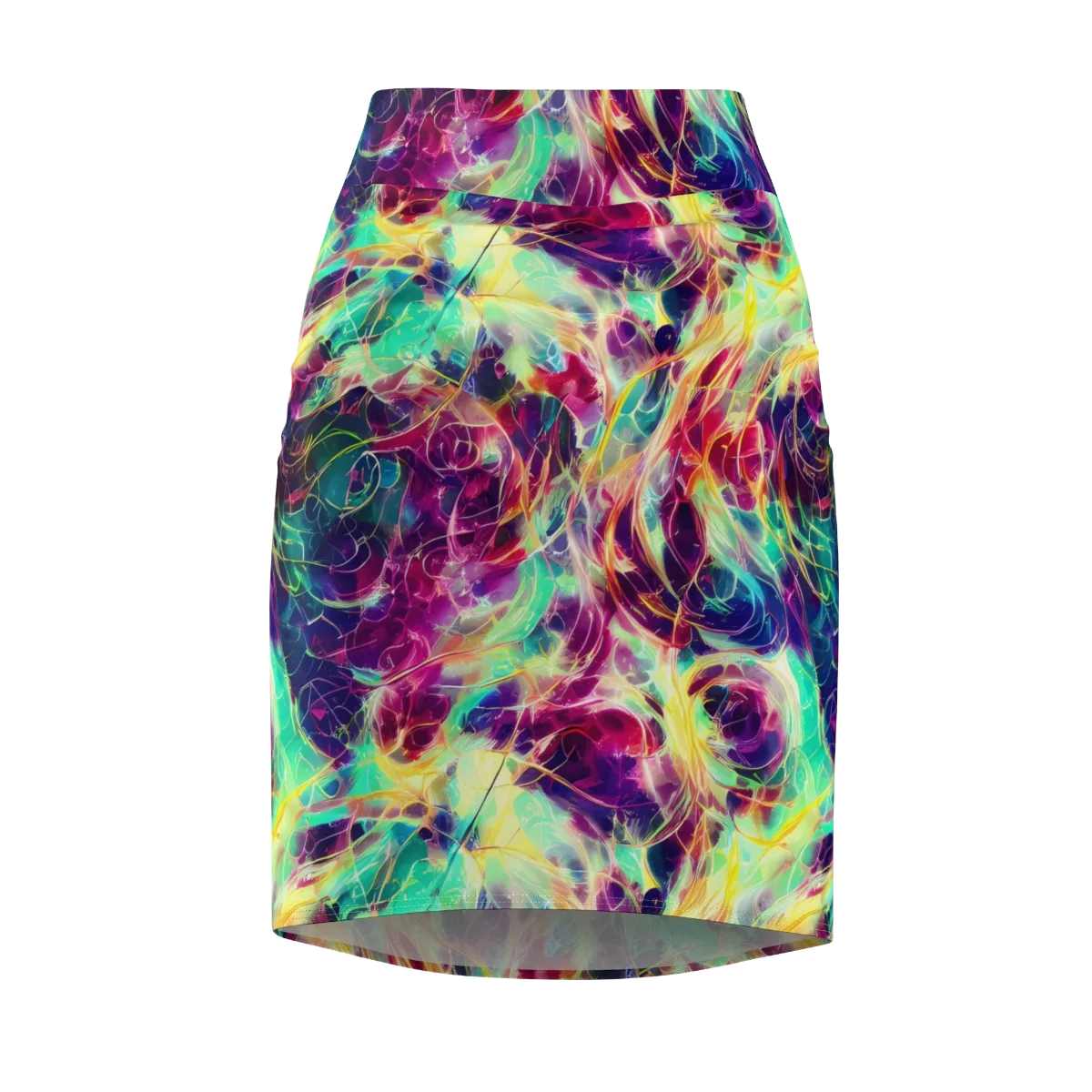 Velvet Radiance on Pencil Skirt — Front