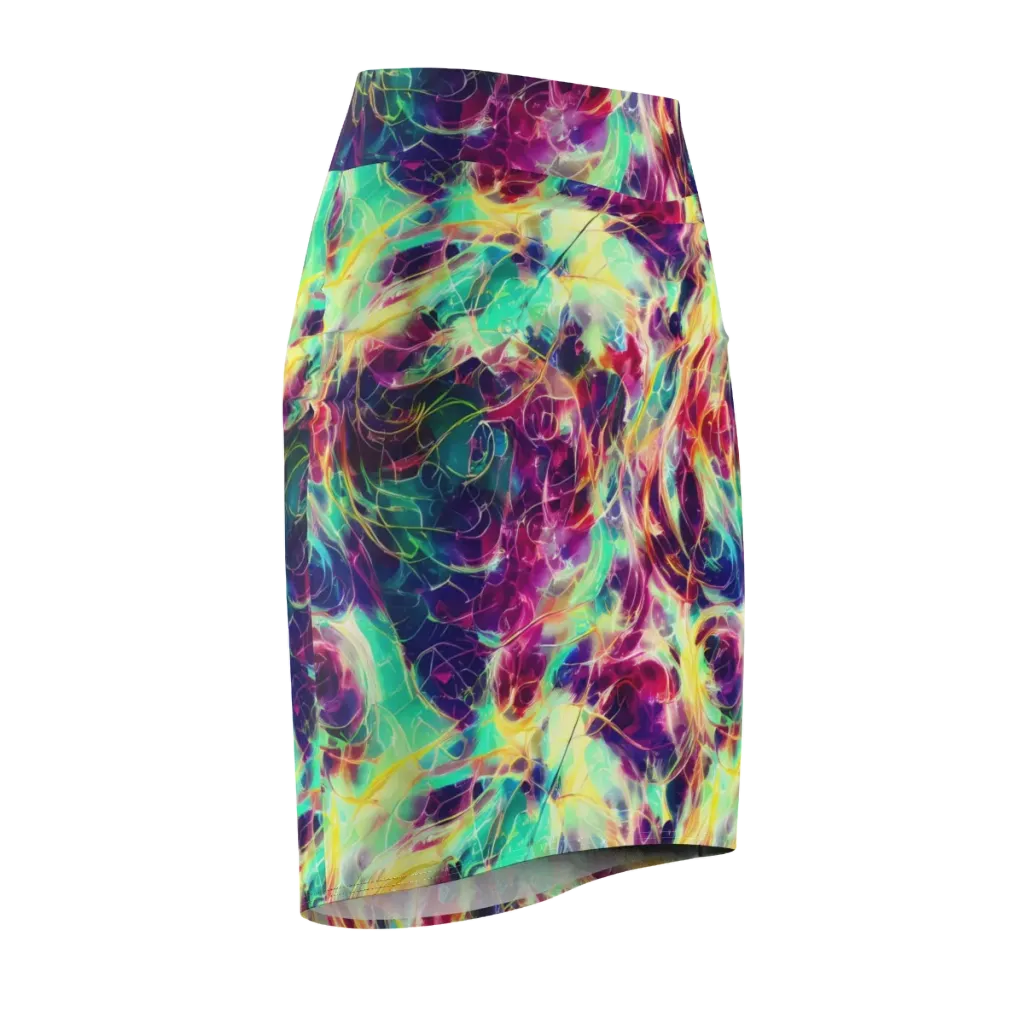Velvet Radiance on Pencil Skirt — Front Side