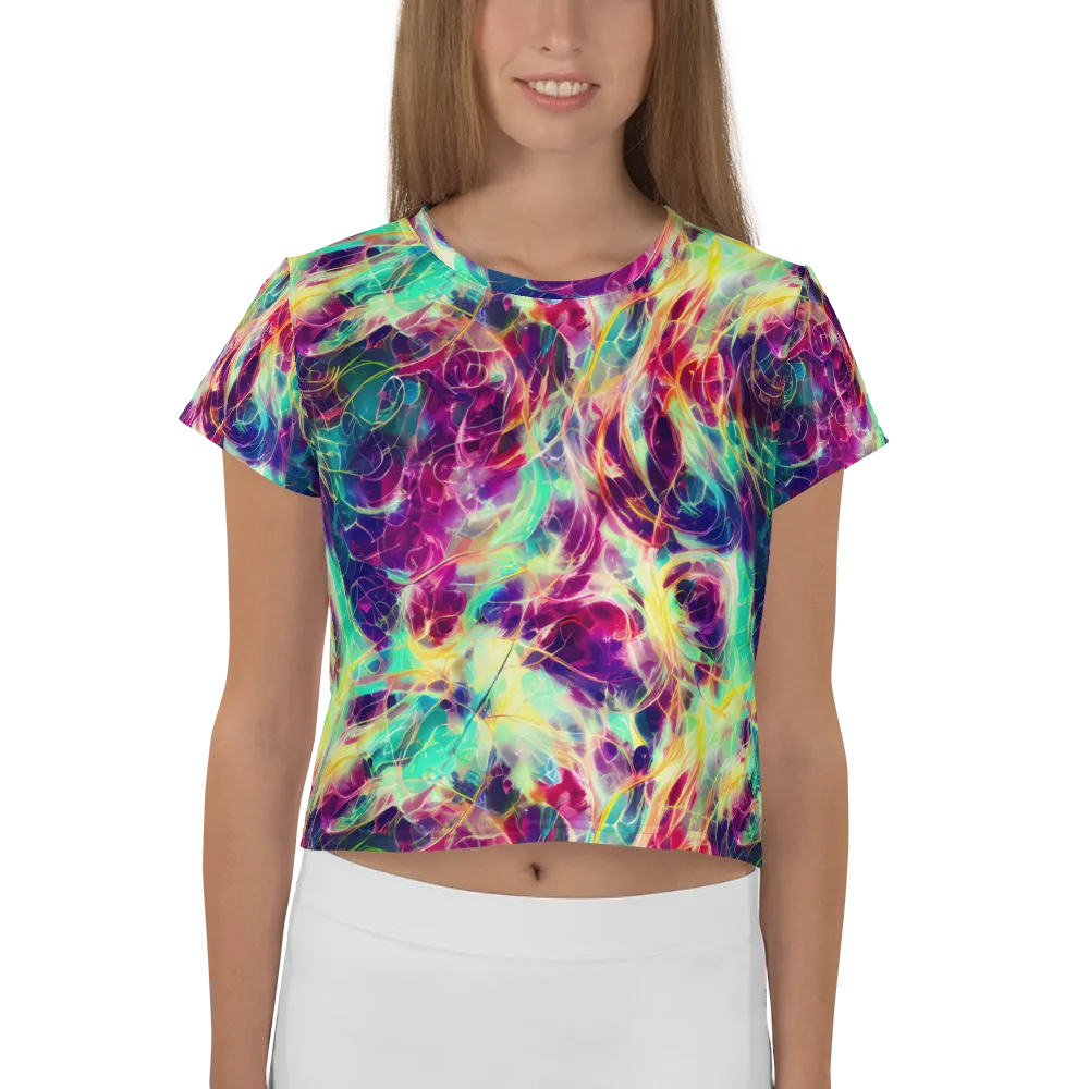 Velvet Radiance on Crop Tee — Front