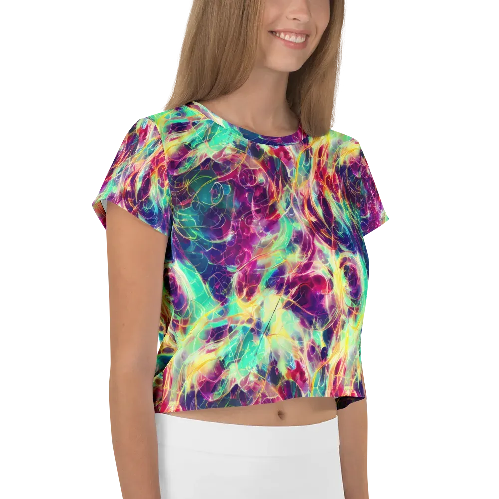 Velvet Radiance on Crop Tee — Right