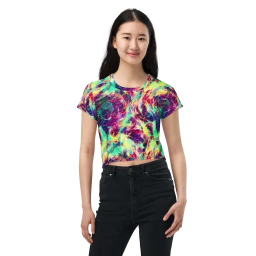 Velvet Radiance on a Crop Tee