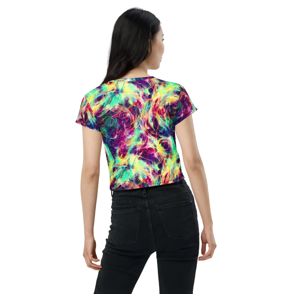 Velvet Radiance on Crop Tee — Back