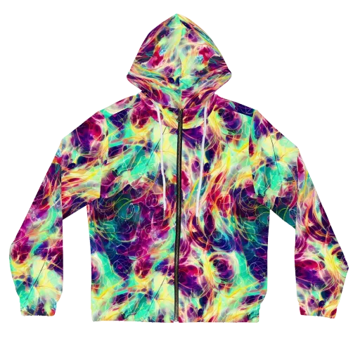 Velvet Radiance on a Women's Full-Zip Hoodie