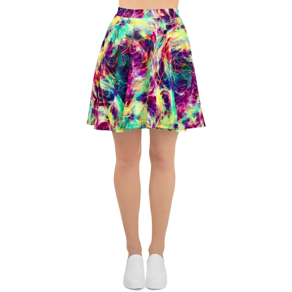 Velvet Radiance on Skater Skirt — Front