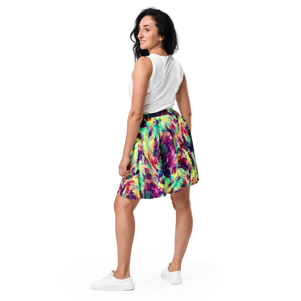 Velvet Radiance on Skater Skirt — Back