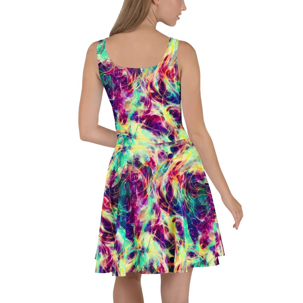 Velvet Radiance on Skater Dress — Back