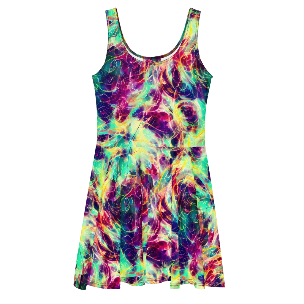 Velvet Radiance on Skater Dress — Front
