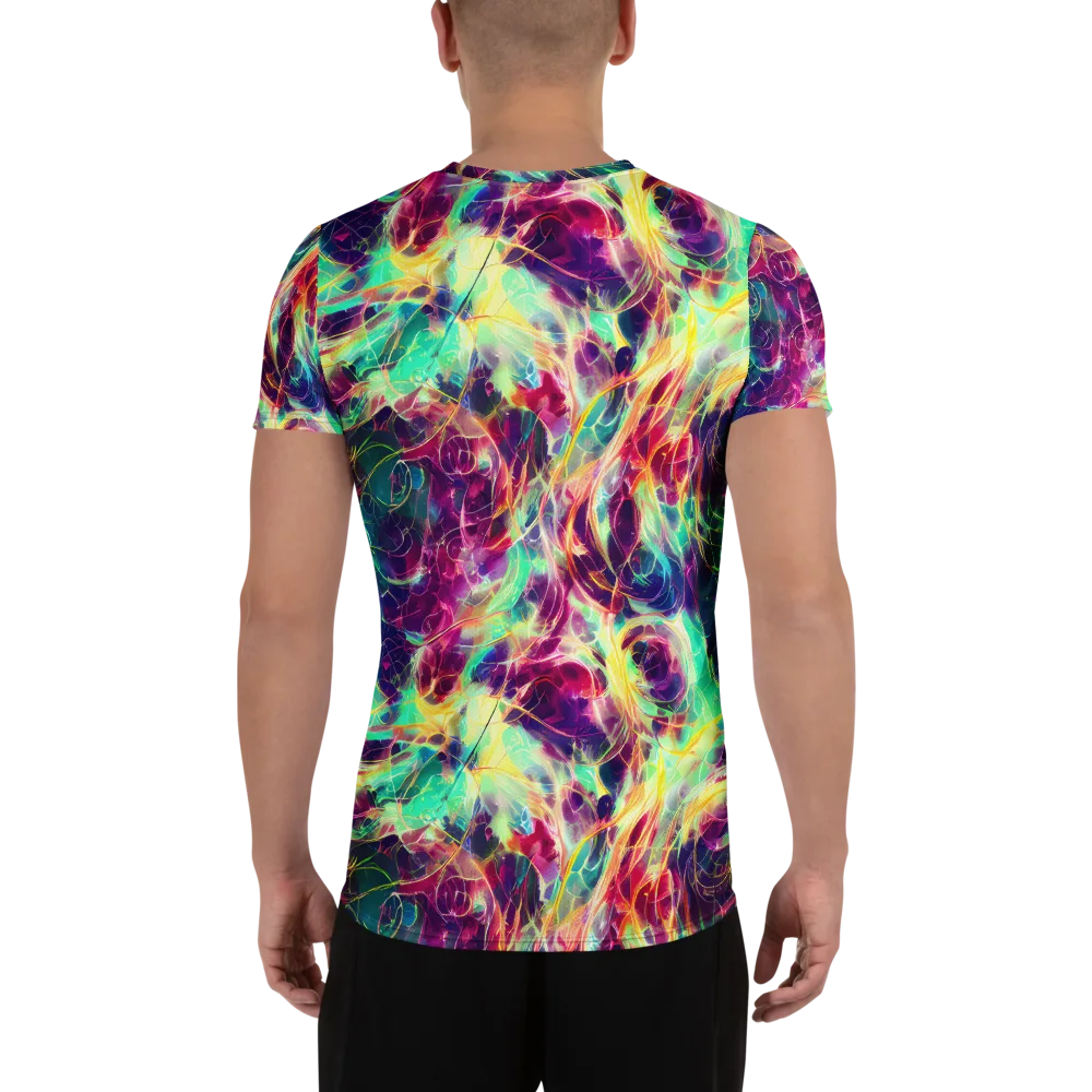 Velvet Radiance on Men's Athletic T-Shirt — Back