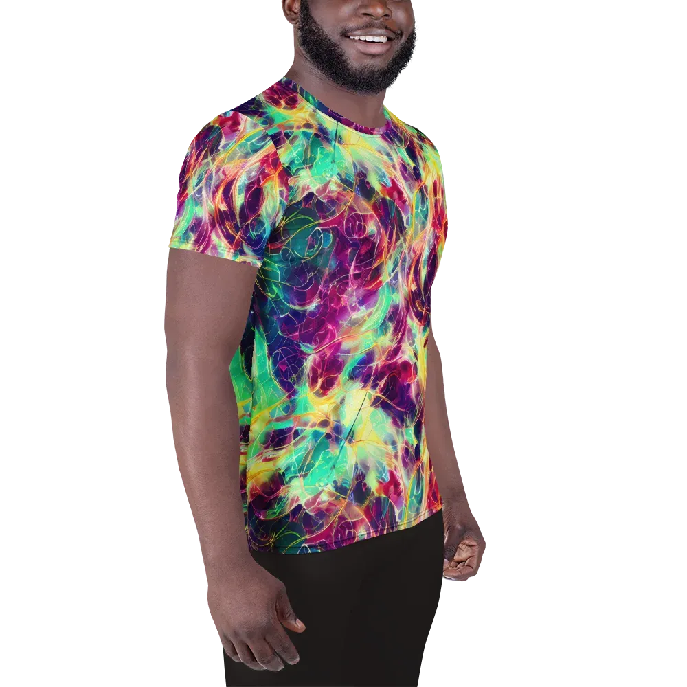 Velvet Radiance on Men's Athletic T-Shirt — Right