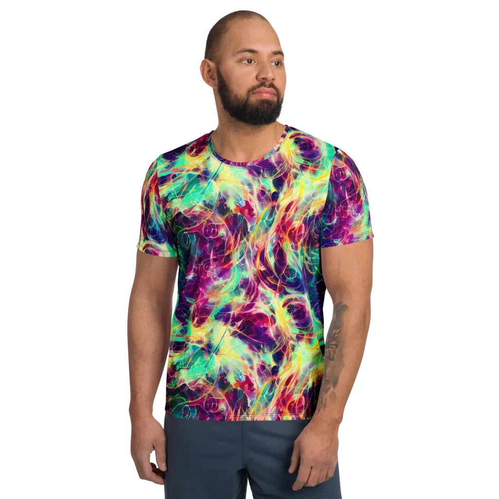 Velvet Radiance on Men's Athletic T-Shirt — Front