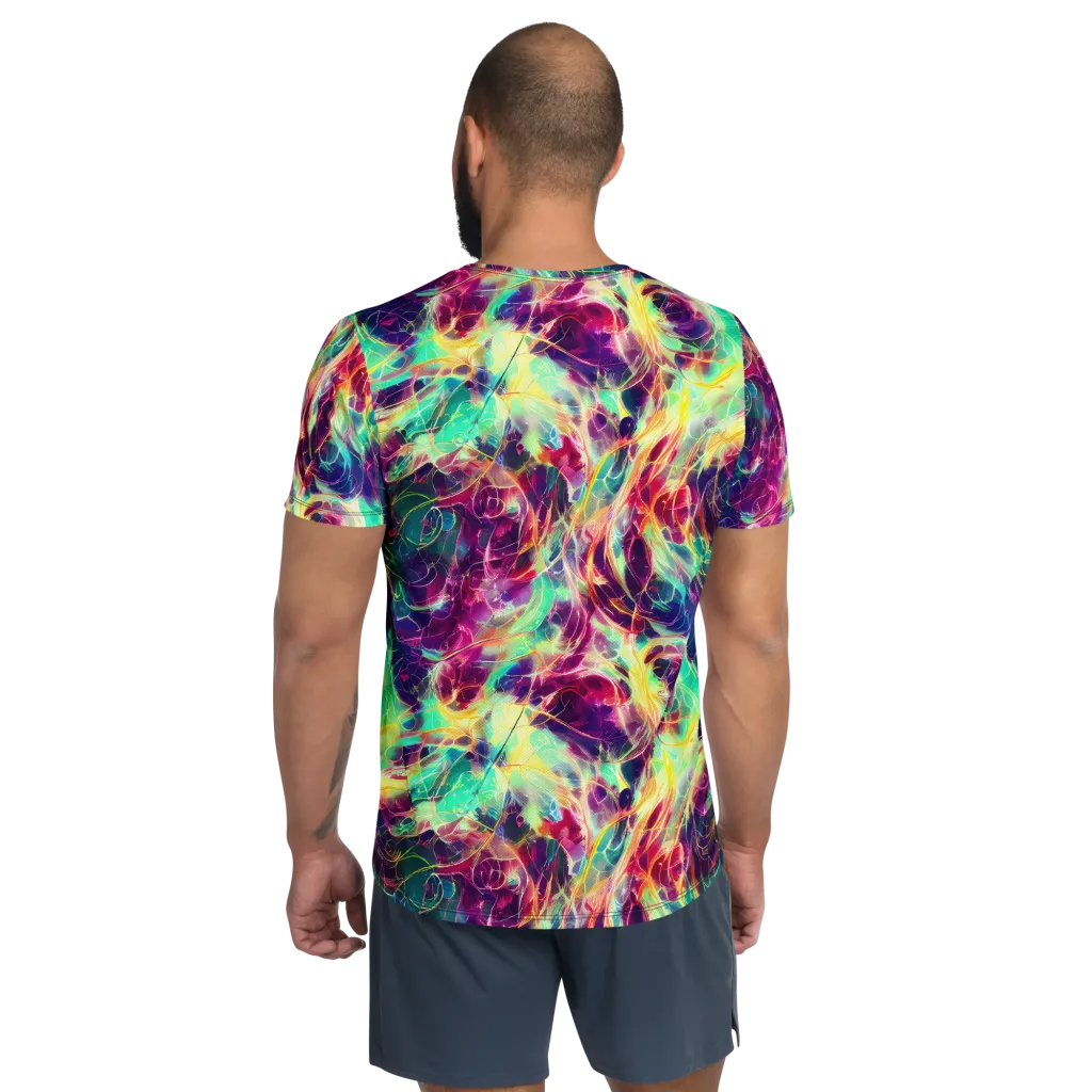 Velvet Radiance on Men's Athletic T-Shirt — Back