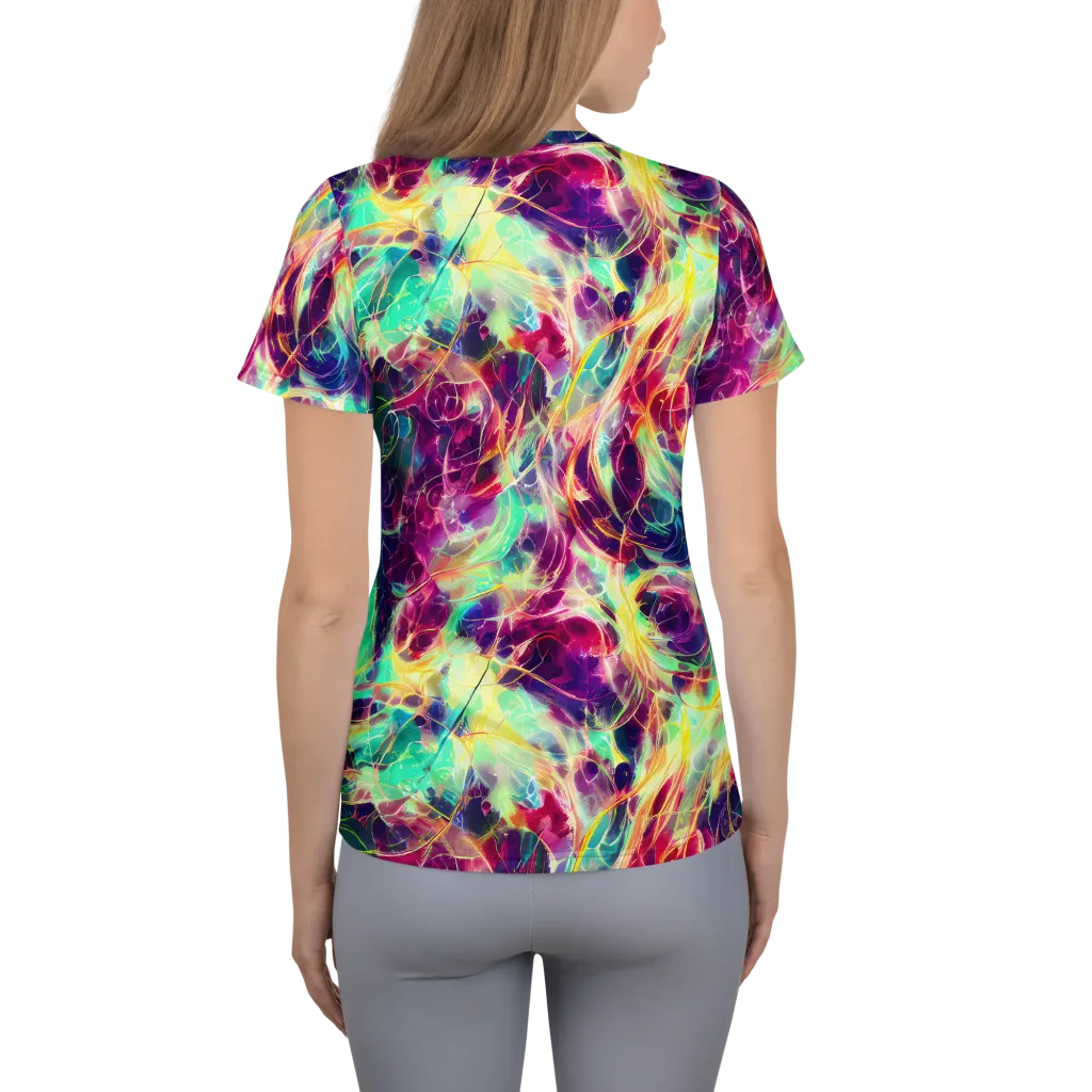 Velvet Radiance on Women's Athletic T-Shirt — Back