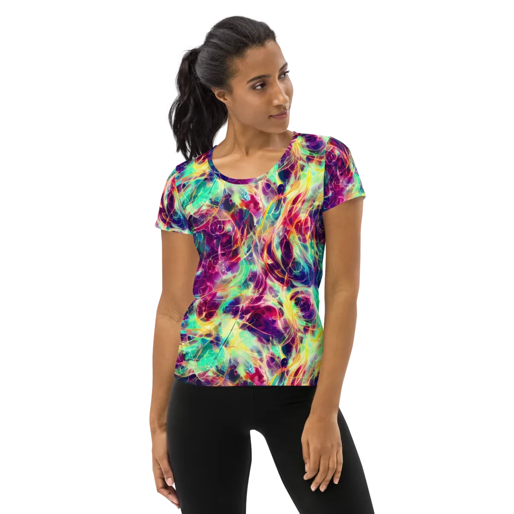Velvet Radiance on Women's Athletic T-Shirt — Front