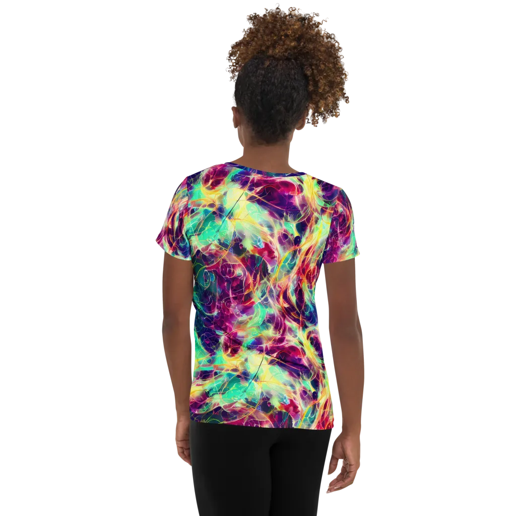 Velvet Radiance on Women's Athletic T-Shirt — Back