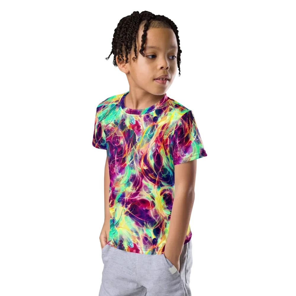 Velvet Radiance on Kids Crew Neck T-Shirt — Left Front