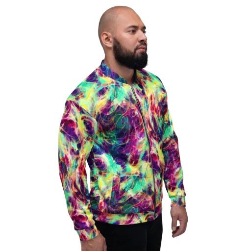 Velvet Radiance on a Bomber Jacket