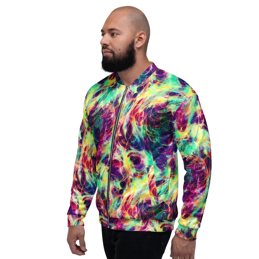 Velvet Radiance on Bomber Jacket — Left