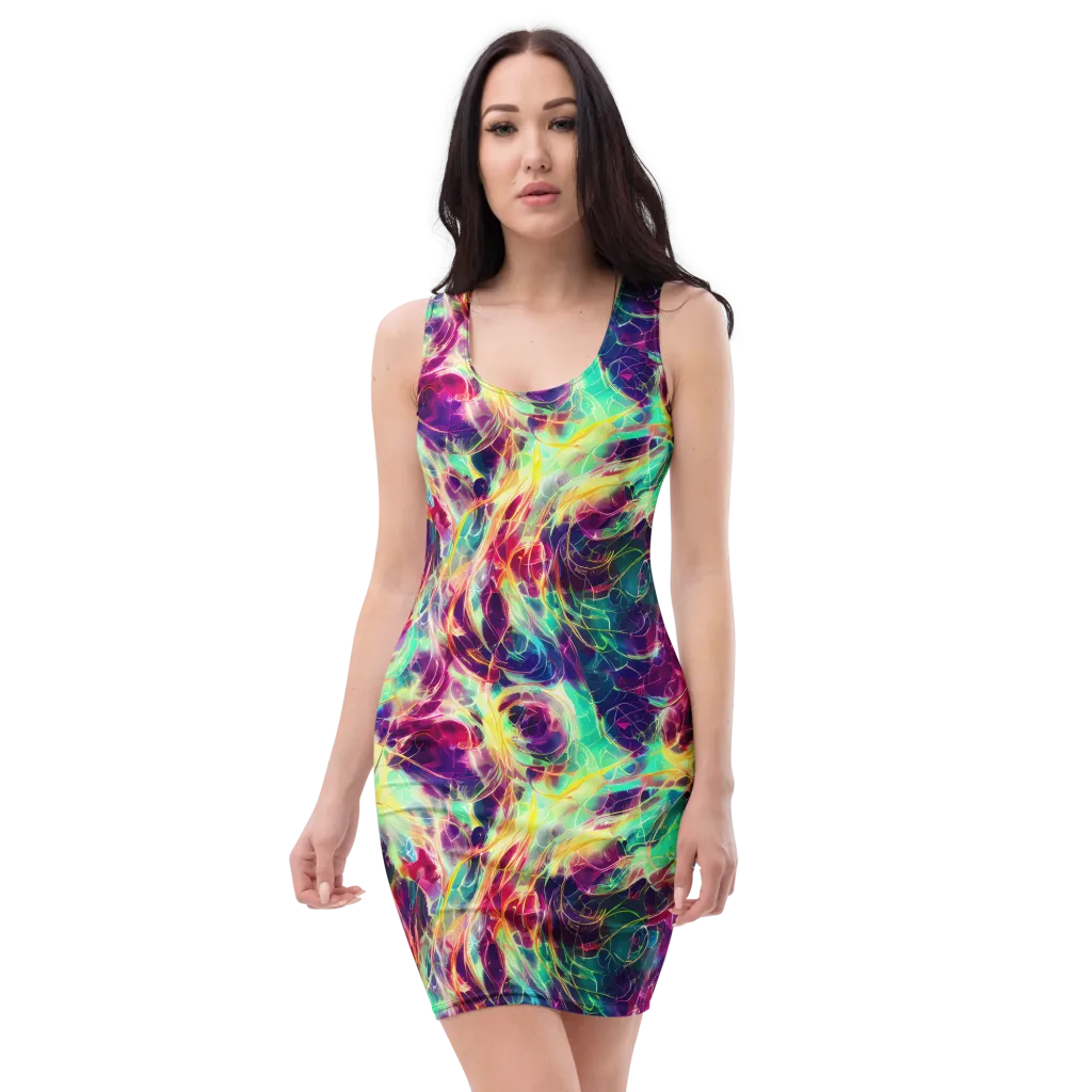 Velvet Radiance on Bodycon Dress — Front