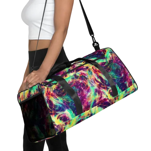 Velvet Radiance on a Duffle Bag