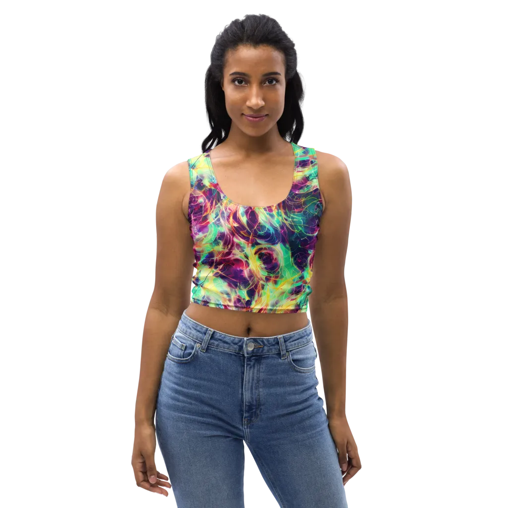 Velvet Radiance on Crop Top — Front