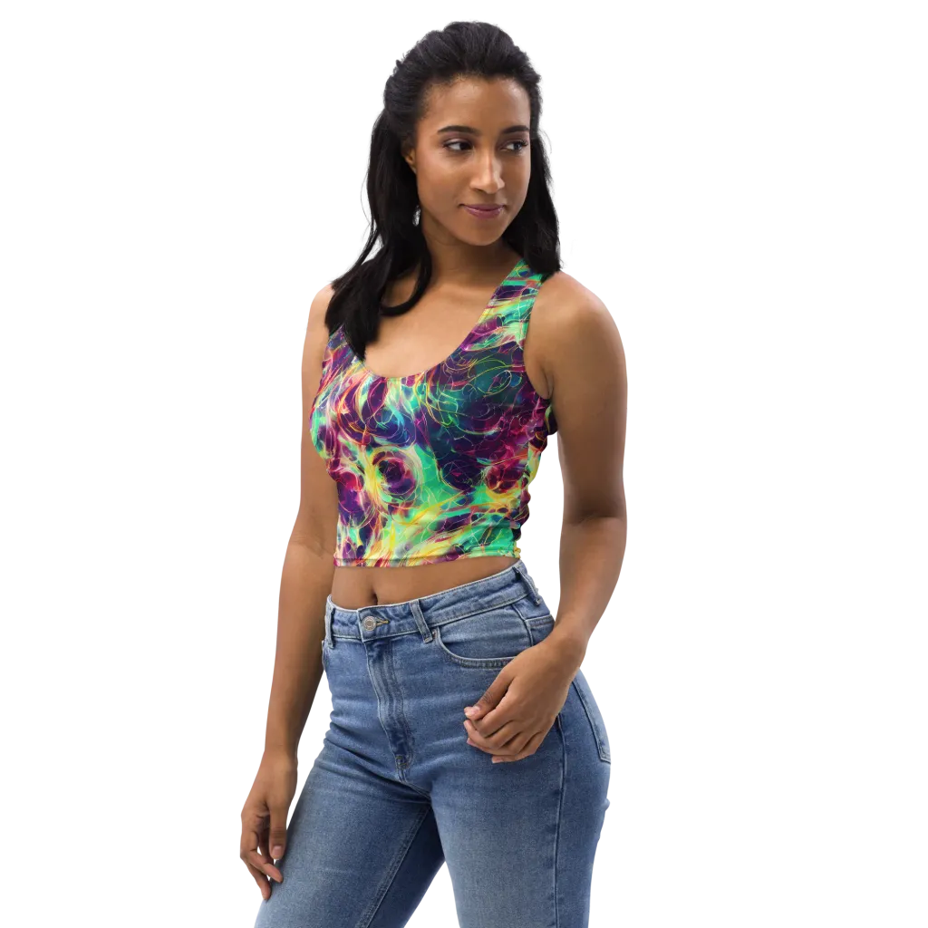 Velvet Radiance on Crop Top — Left Front