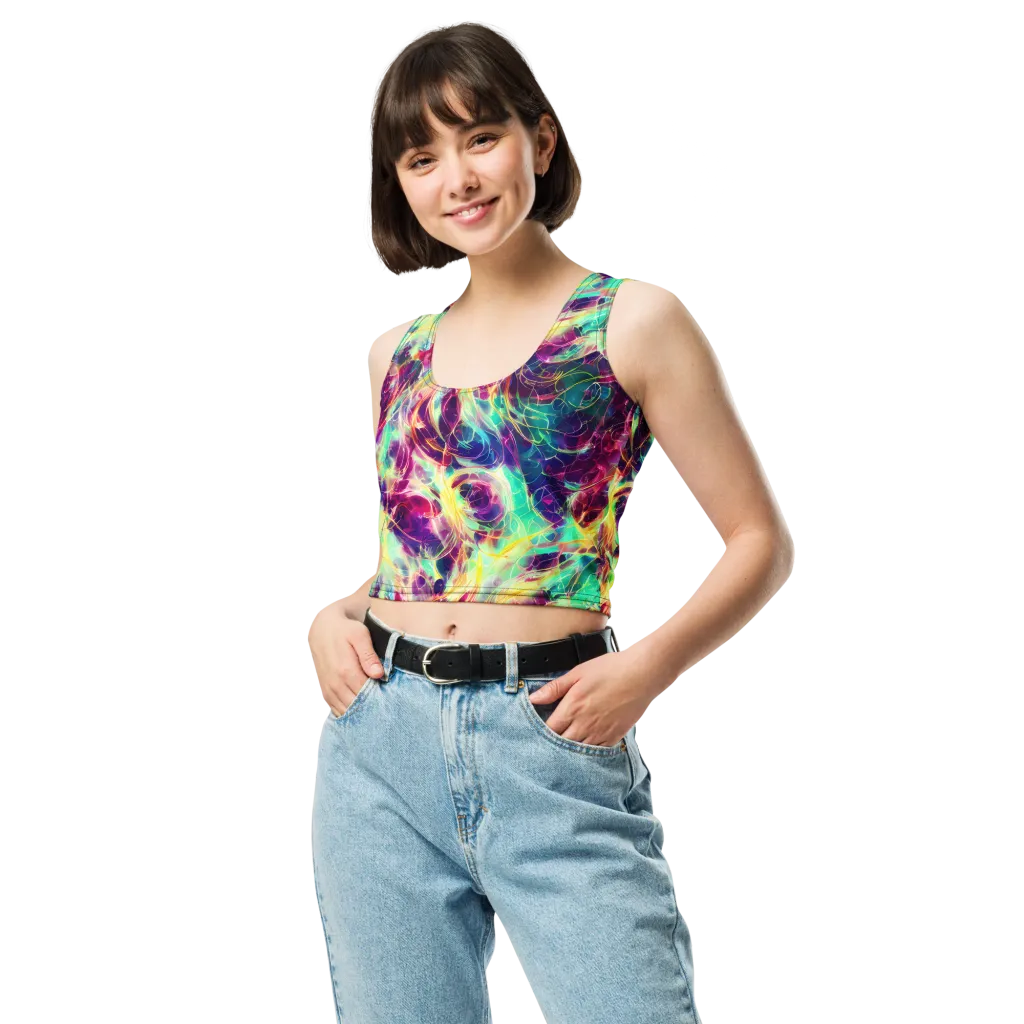 Velvet Radiance on Crop Top — Front