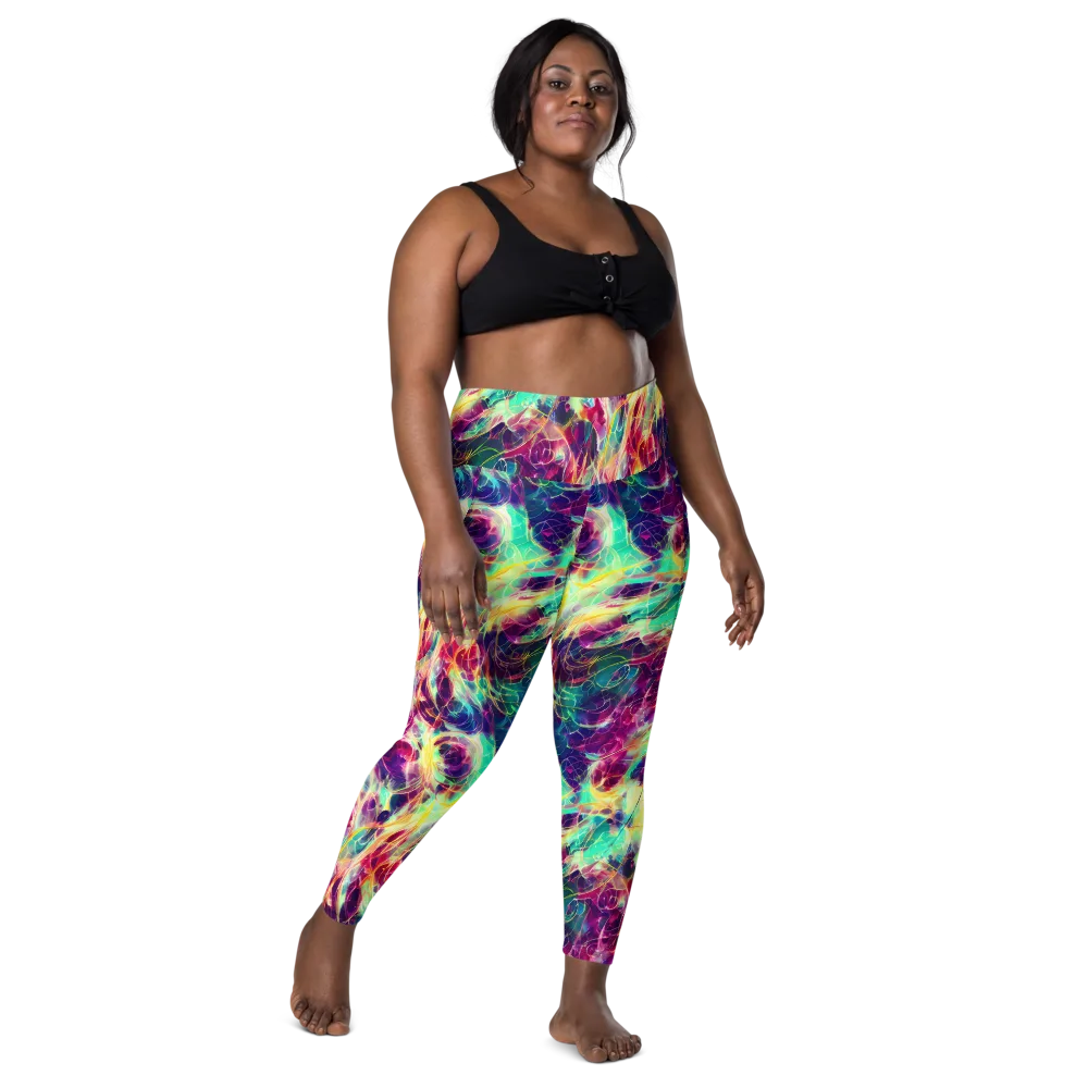 Velvet Radiance on Leggings with Pockets — Front