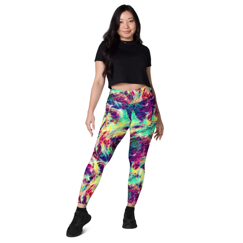 Velvet Radiance on Leggings with Pockets — Front
