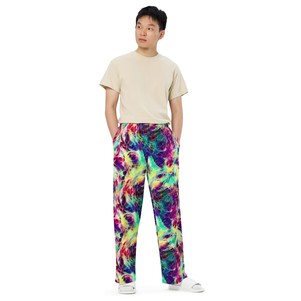 Velvet Radiance on Wide-Leg Pants — Front