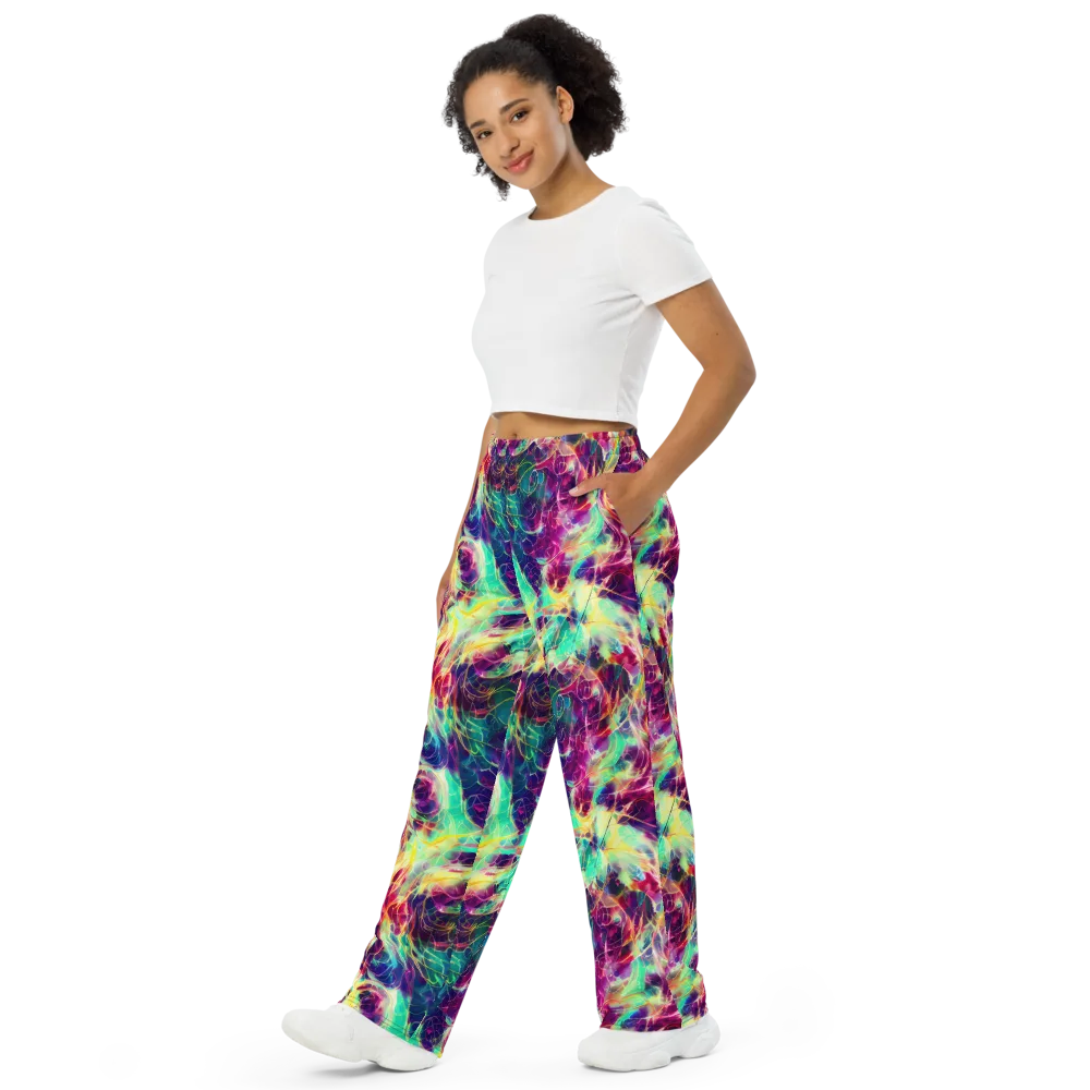 Velvet Radiance on Wide-Leg Pants — Left Front