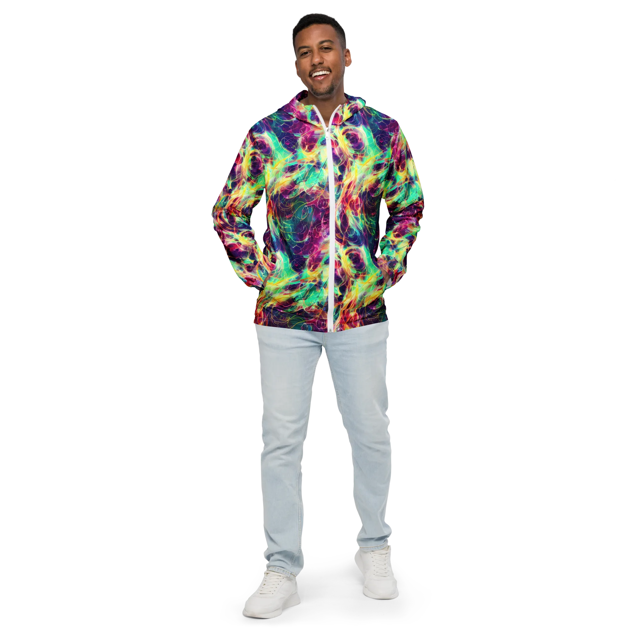 Velvet Radiance on Men's Windbreaker — Front