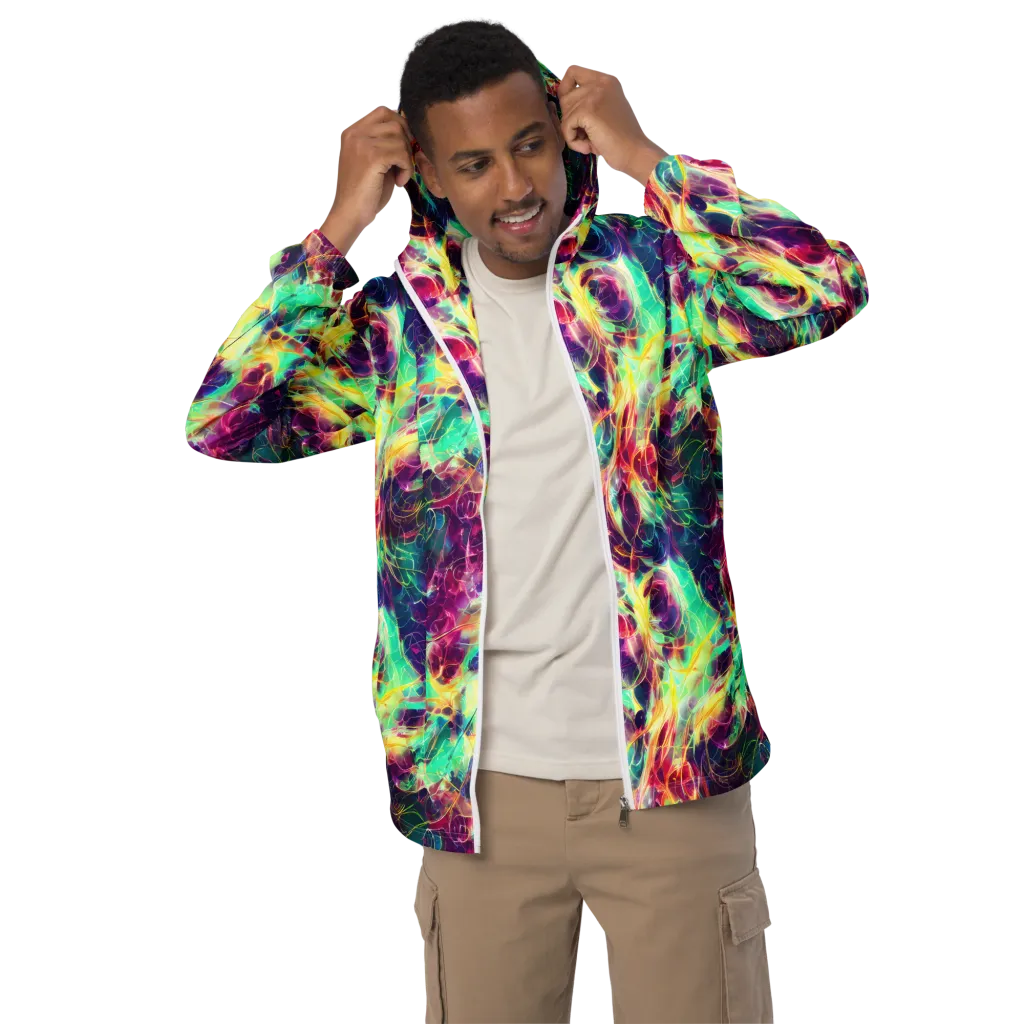 Velvet Radiance on Men's Windbreaker — Front