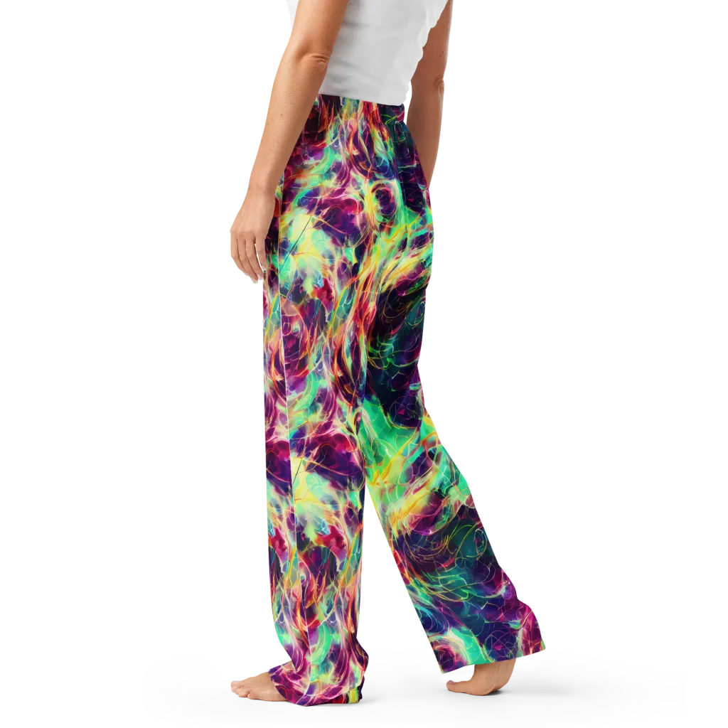 Velvet Radiance on Women's Pajama Pants — Left