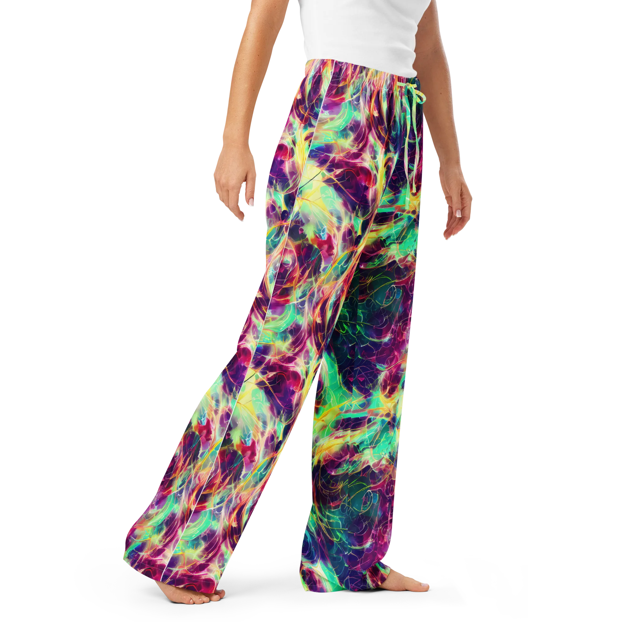 Velvet Radiance on Women's Pajama Pants — Right Front