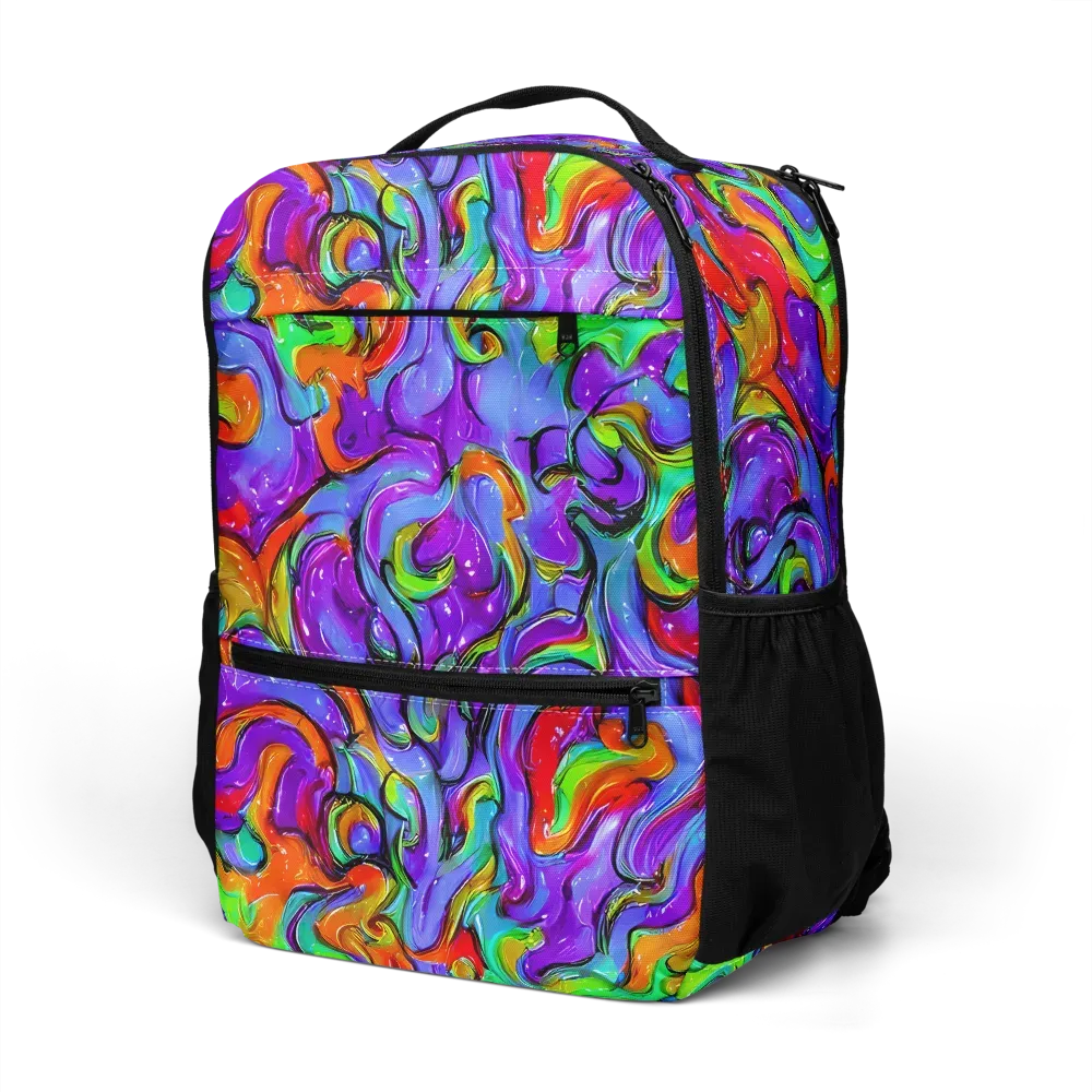 Vivid Meltdown on Utility Backpack — Left Front