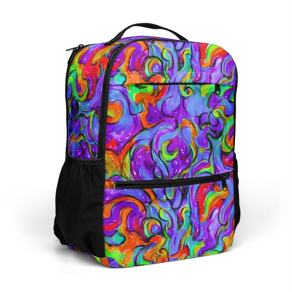 Vivid Meltdown on Utility Backpack — Right Front