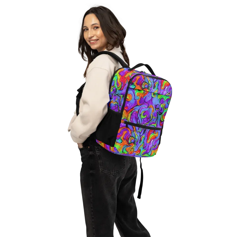 Vivid Meltdown on Utility Backpack — Back