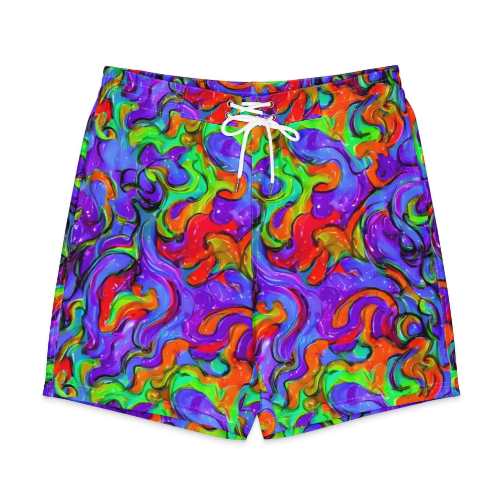 Vivid Meltdown on Men's Board Shorts — Front