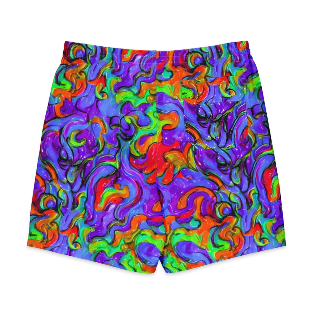 Vivid Meltdown on Men's Board Shorts — Back