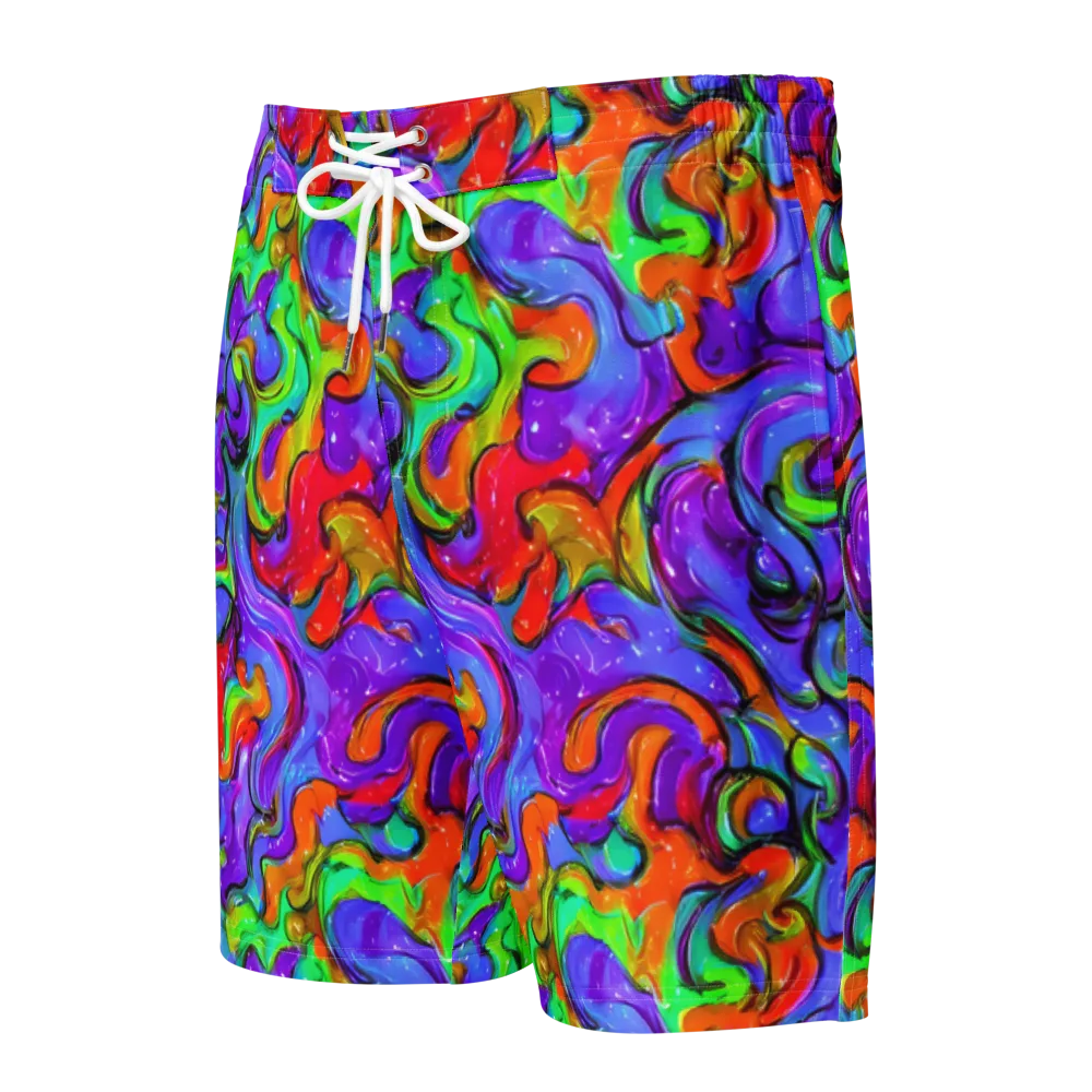 Vivid Meltdown on Men's Board Shorts — Front