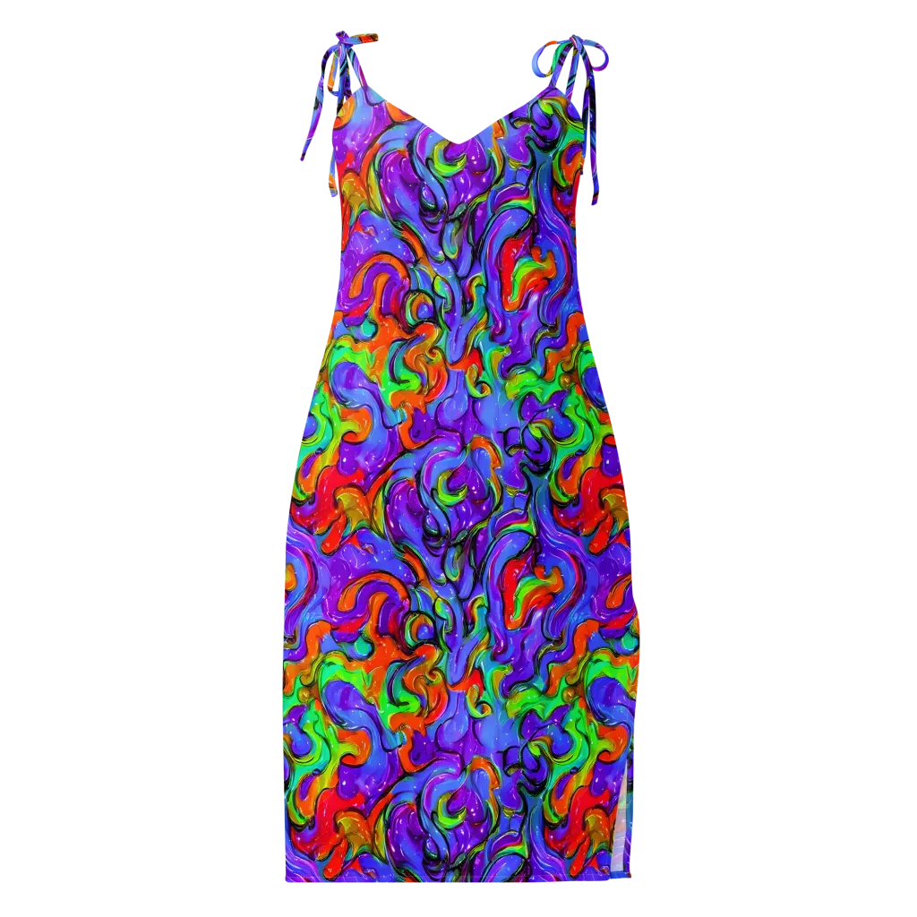 Vivid Meltdown on Slip Dress — Front