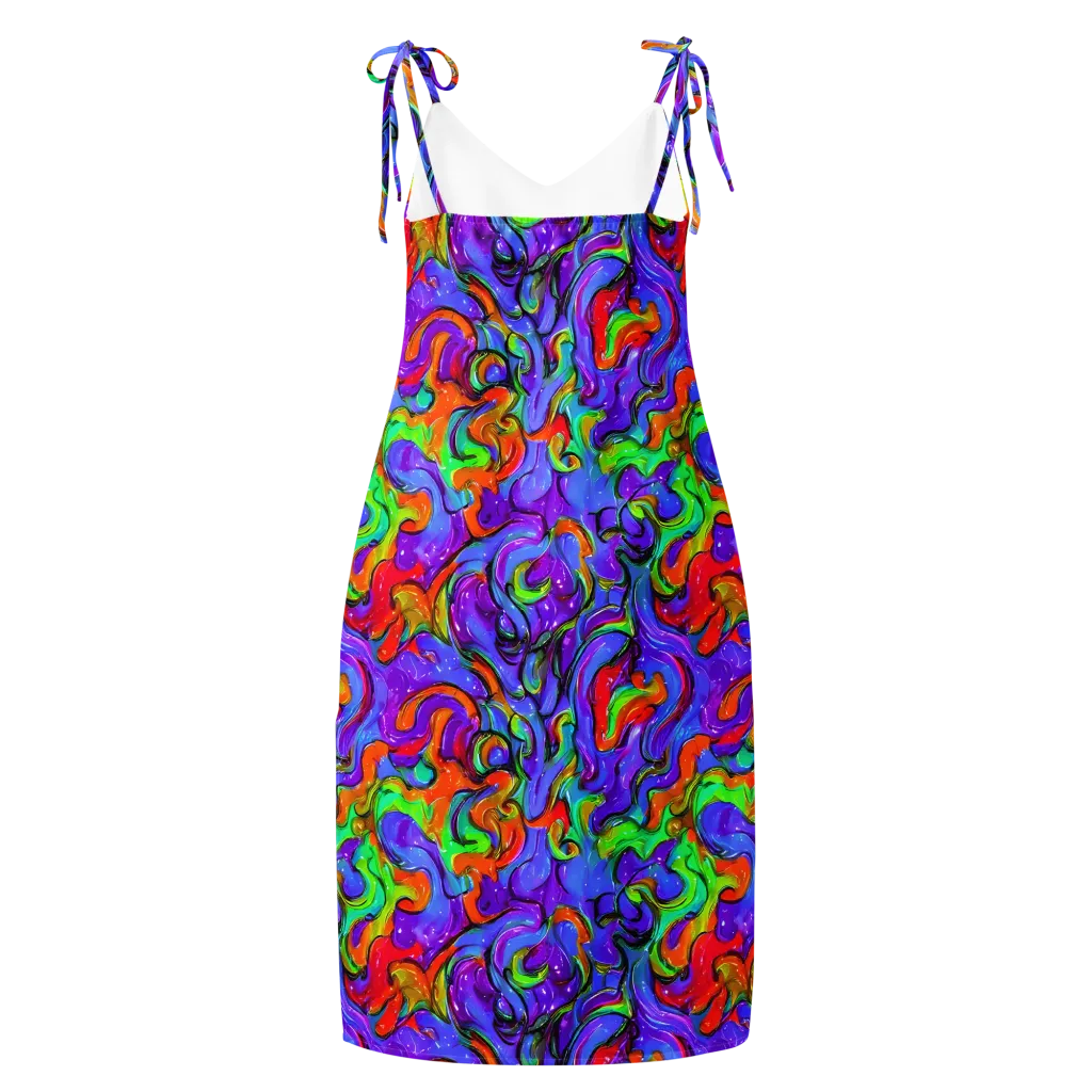 Vivid Meltdown on Slip Dress — Back