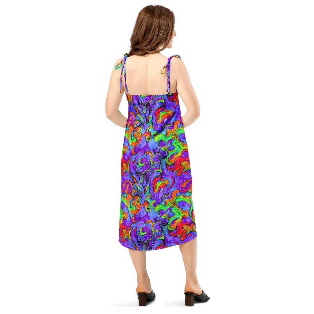 Vivid Meltdown on Slip Dress — Back