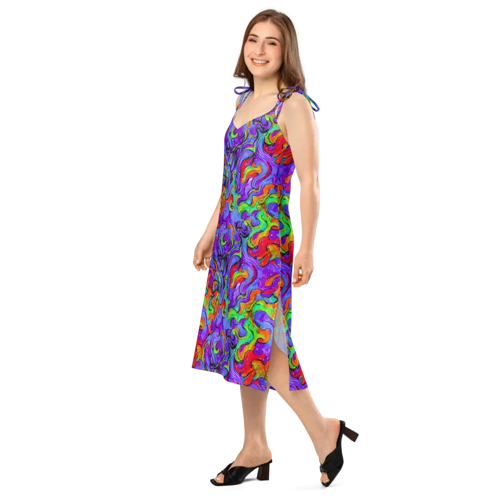 Vivid Meltdown on Slip Dress — Left Front