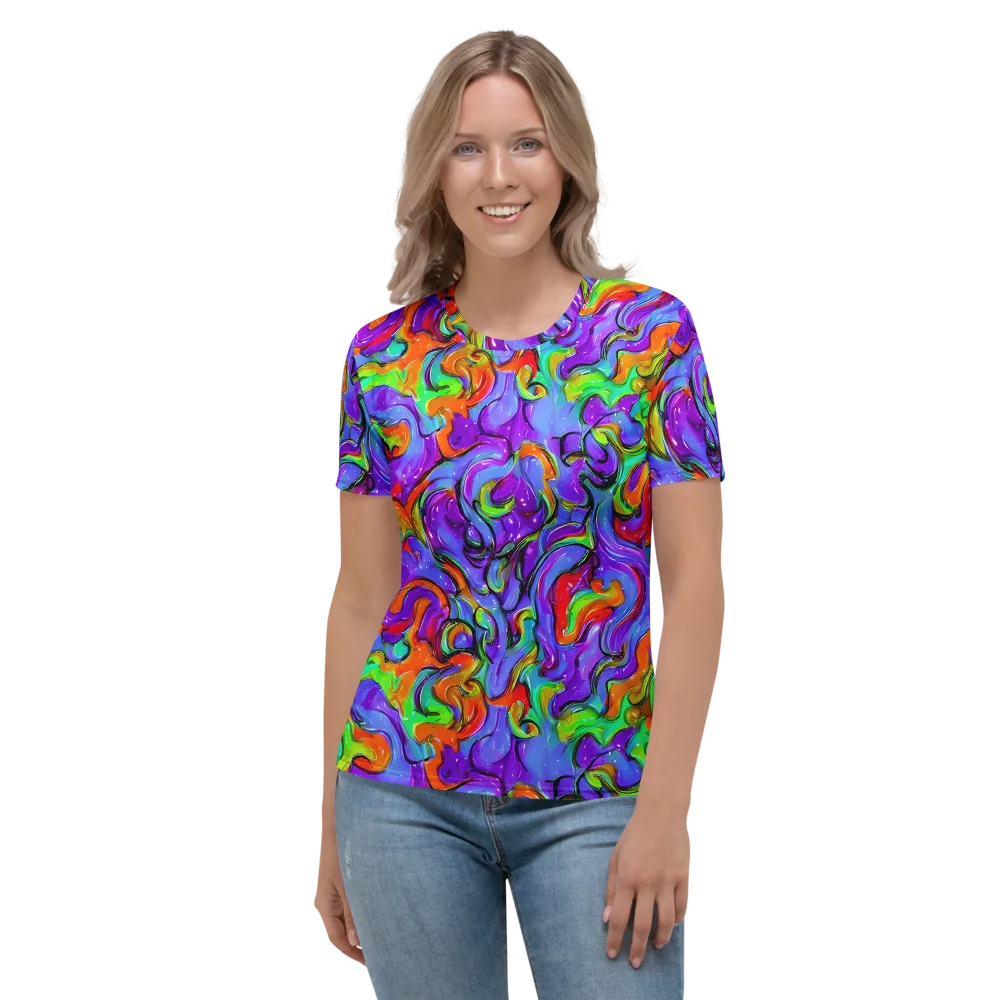 Vivid Meltdown on Women's Crew Neck T-Shirt — Front