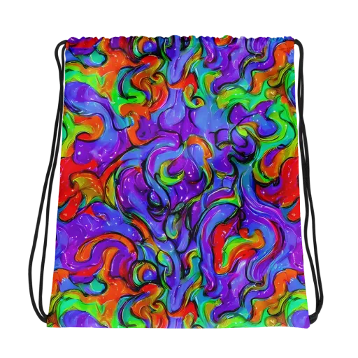 Vivid Meltdown on a Drawstring Bag