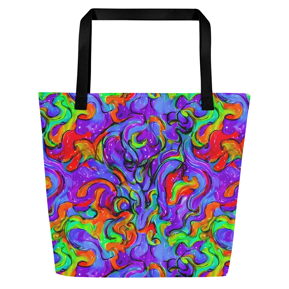 Vivid Meltdown on Large Tote Bag W/ Pocket — Front