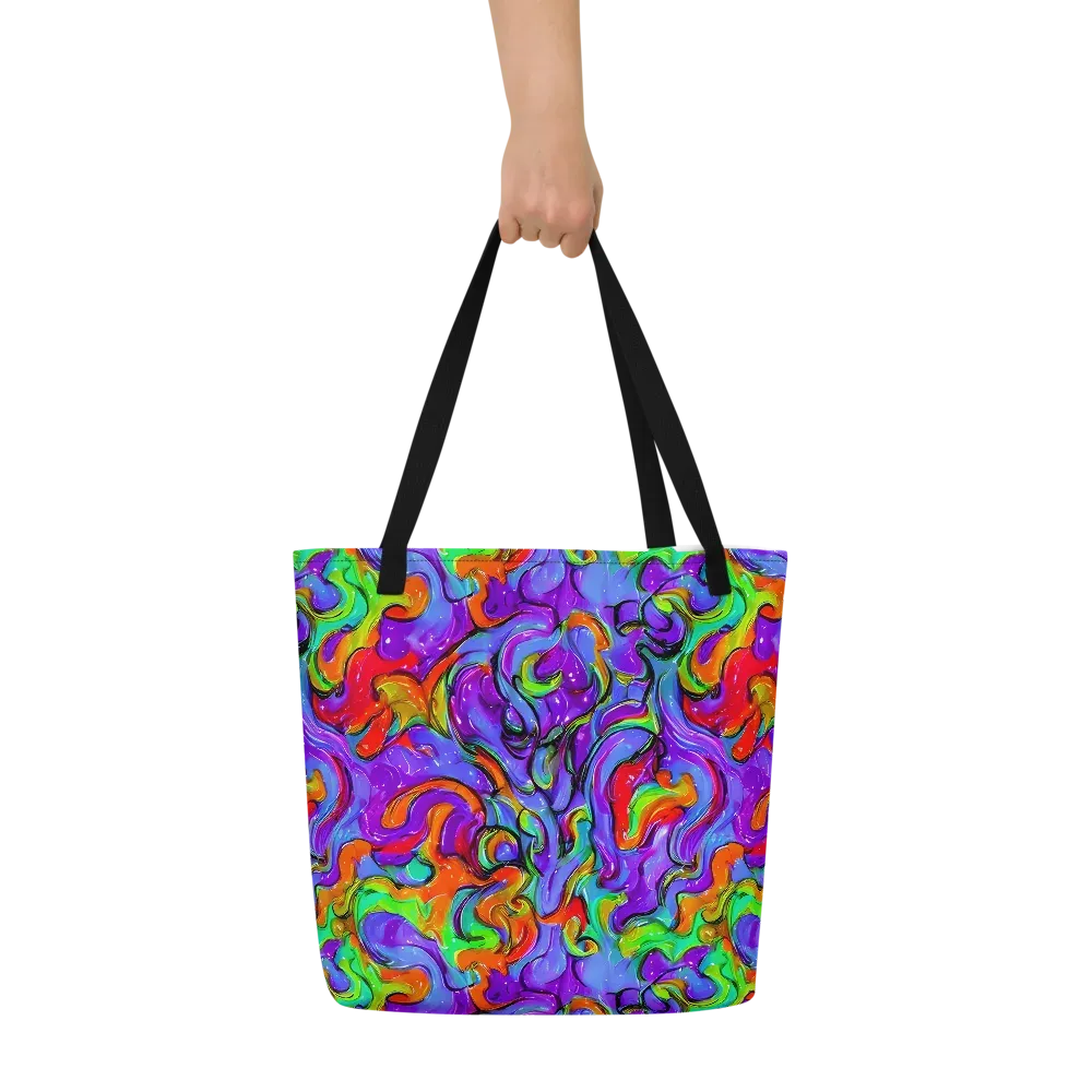Vivid Meltdown on Large Tote Bag W/ Pocket — Front