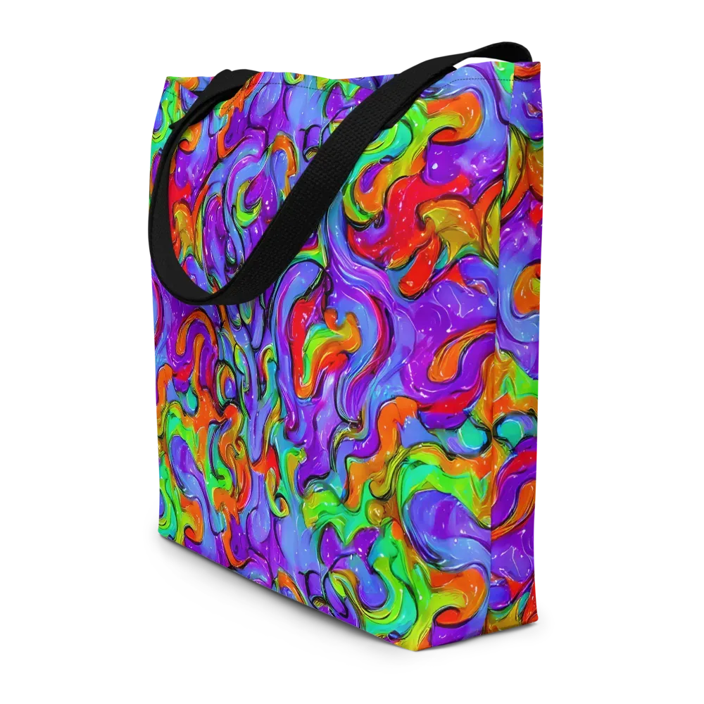 Vivid Meltdown on Large Tote Bag W/ Pocket — Front